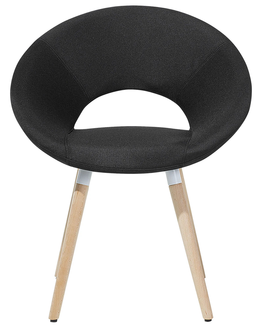 Set of 2 Dining Chairs ROSLYN Fabric Black