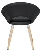 Set of 2 Dining Chairs ROSLYN Fabric Black