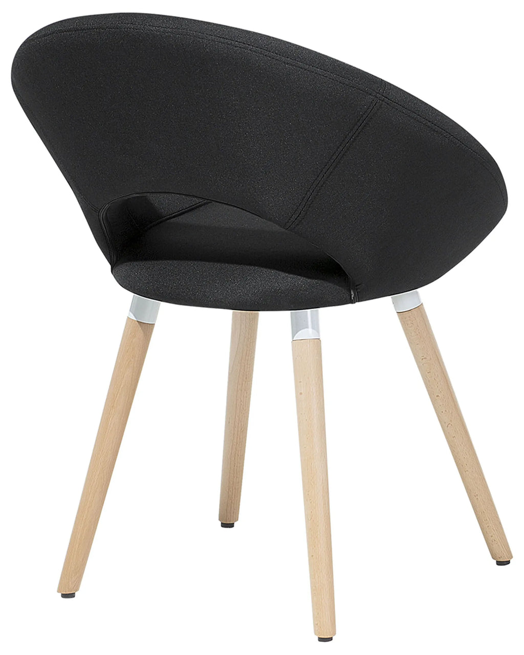 Set of 2 Dining Chairs ROSLYN Fabric Black