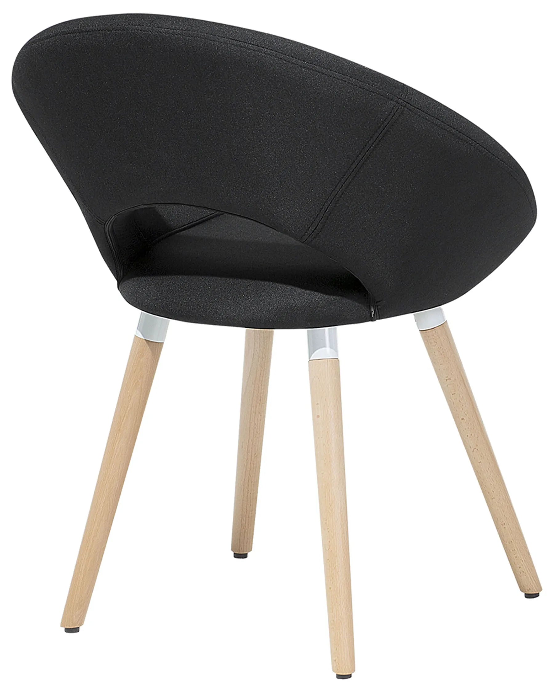 Set of 2 Dining Chairs ROSLYN Fabric Black