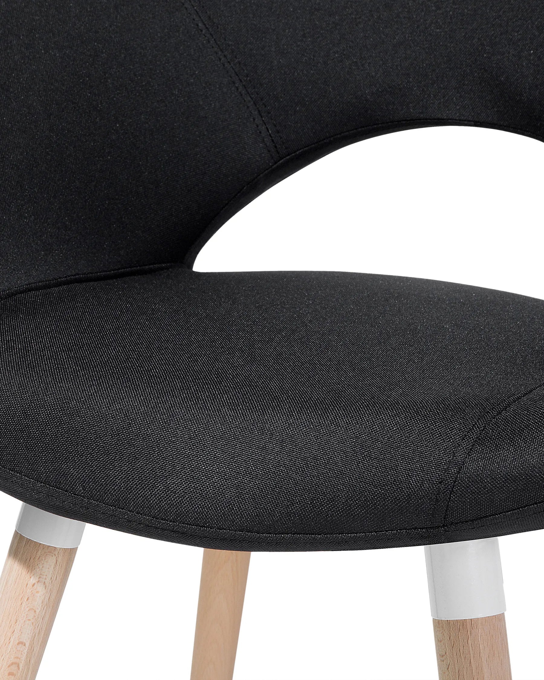 Set of 2 Dining Chairs ROSLYN Fabric Black