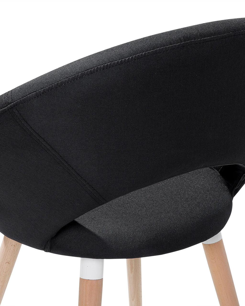 Set of 2 Dining Chairs ROSLYN Fabric Black
