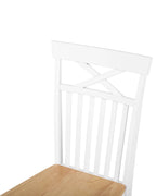 Set of 2 Dining Chairs HOUSTON Wood White