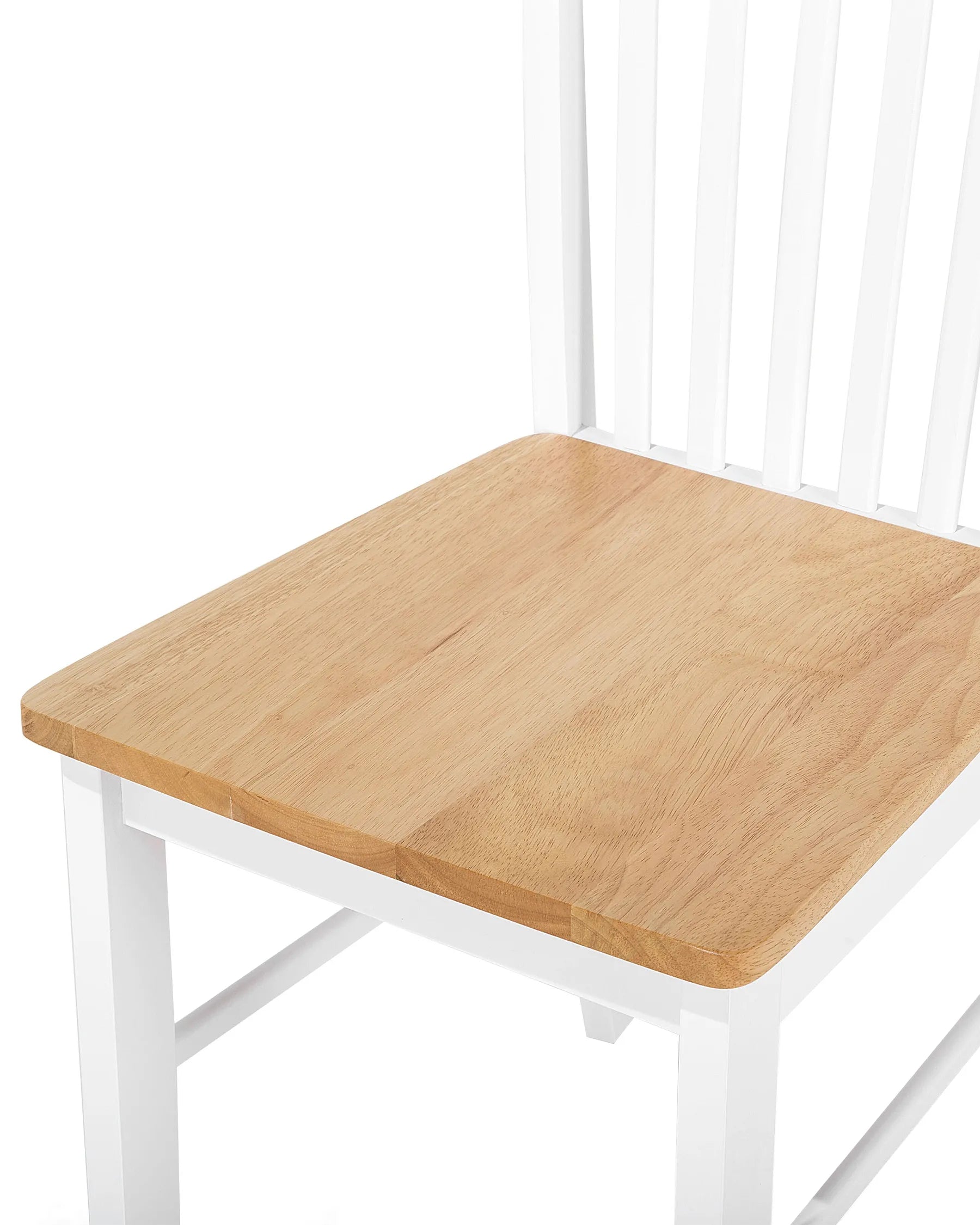 Set of 2 Dining Chairs HOUSTON Wood White