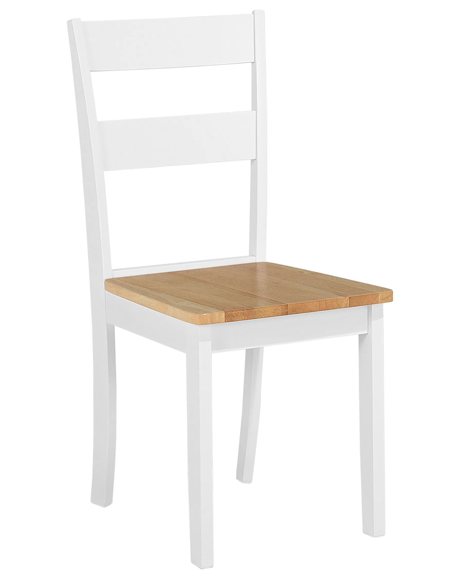 Set of 2 Dining Chairs GEORGIA Wood White