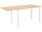 Extending Dining Table LOUISIANA Light Brown 120/160 cm 75 cm Wood