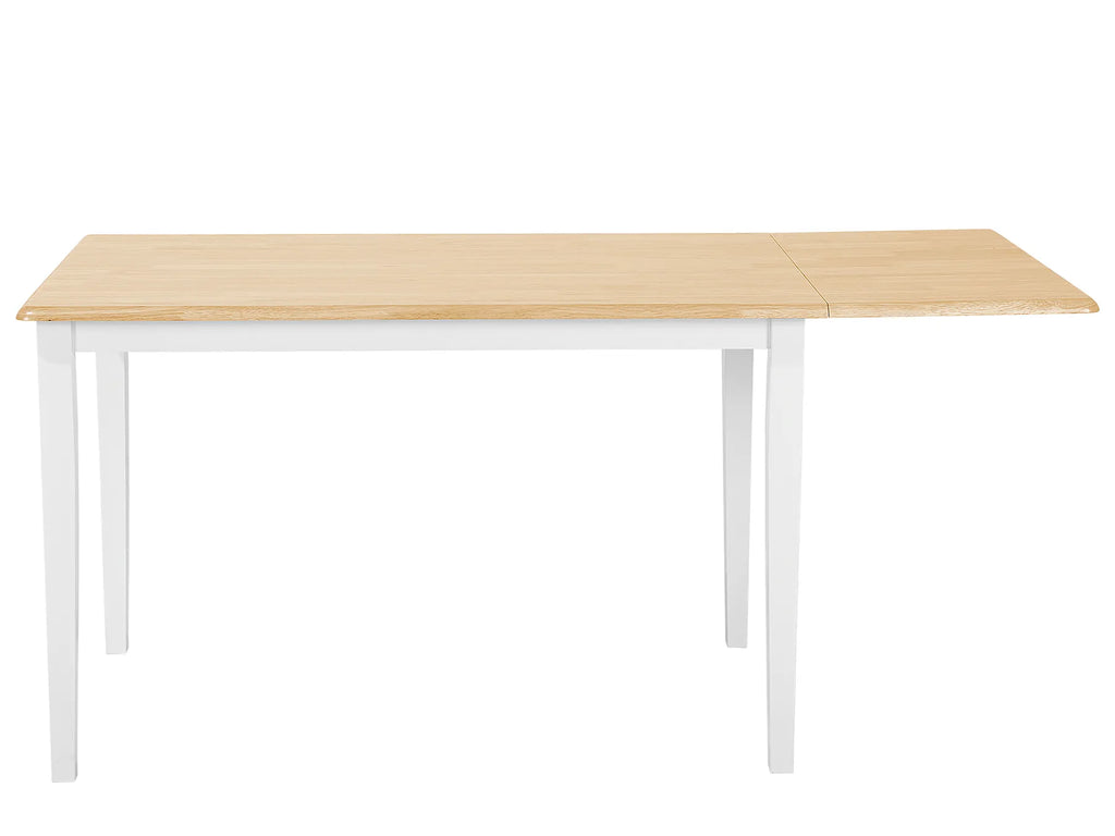 Extending Dining Table LOUISIANA Light Brown 120/160 cm 75 cm Wood