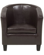 Armchair BORWICK Faux Leather Dark Brown