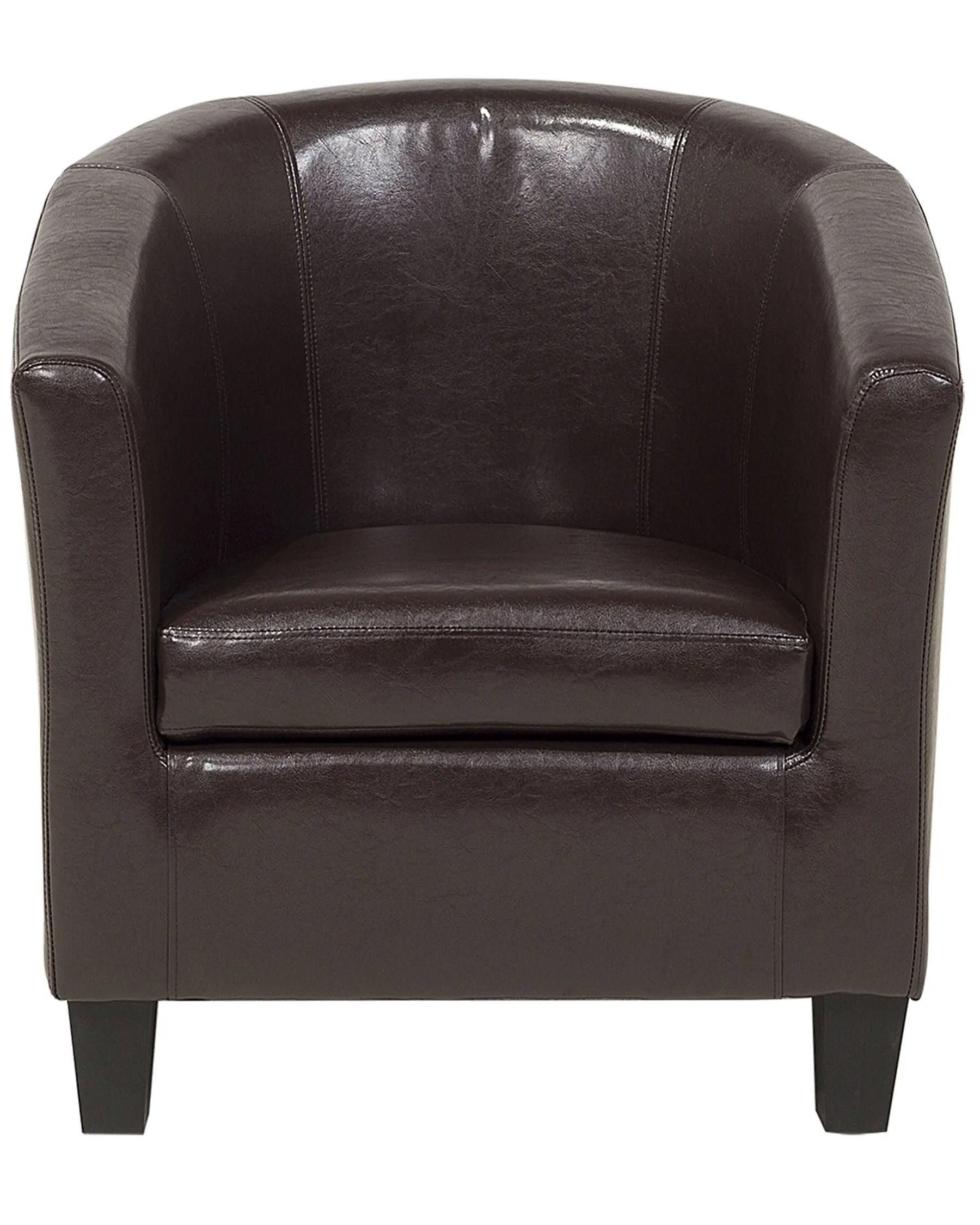 Armchair BORWICK Faux Leather Dark Brown