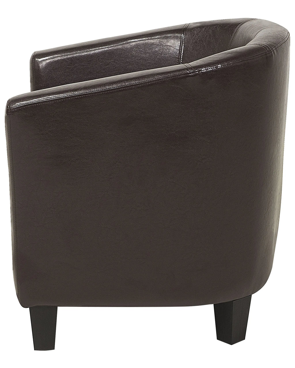 Armchair BORWICK Faux Leather Dark Brown