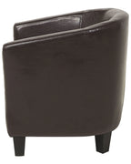Armchair BORWICK Faux Leather Dark Brown