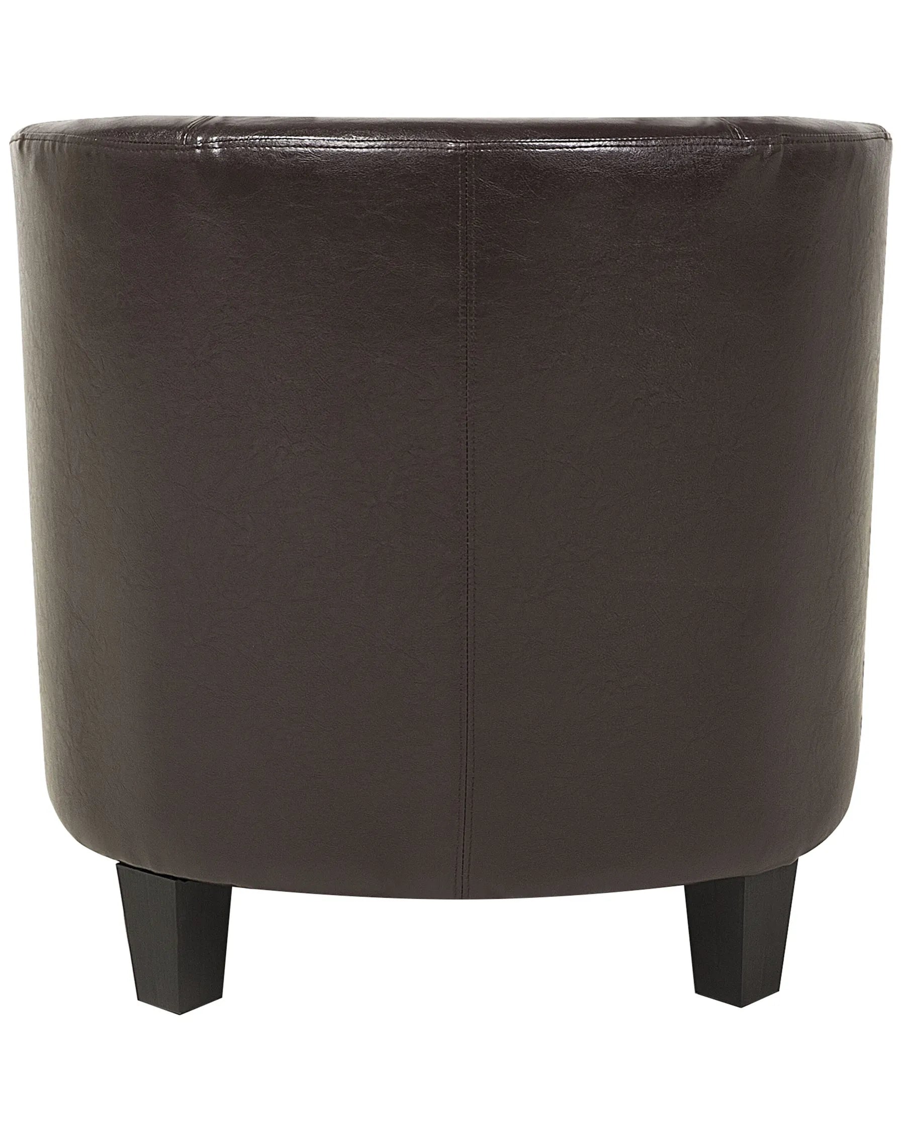 Armchair BORWICK Faux Leather Dark Brown