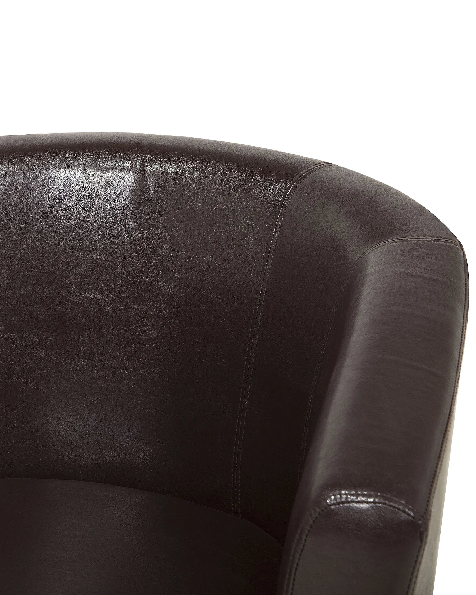 Armchair BORWICK Faux Leather Dark Brown