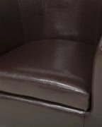 Armchair BORWICK Faux Leather Dark Brown