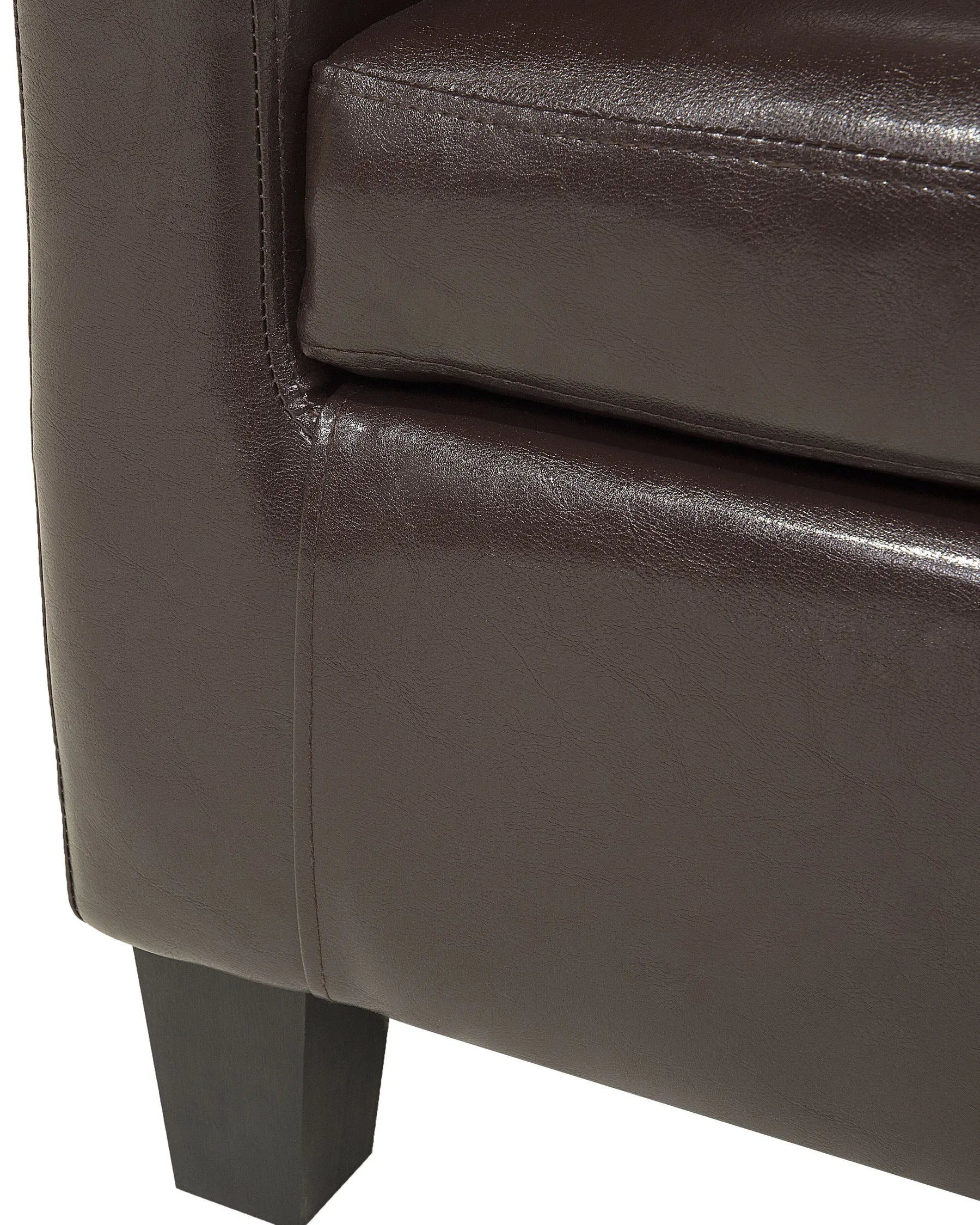 Armchair BORWICK Faux Leather Dark Brown