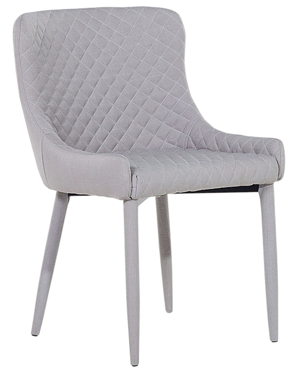 Set of 2 Dining Chairs SOLANO Fabric Light Grey