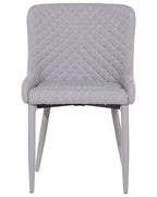 Set of 2 Dining Chairs SOLANO Fabric Light Grey