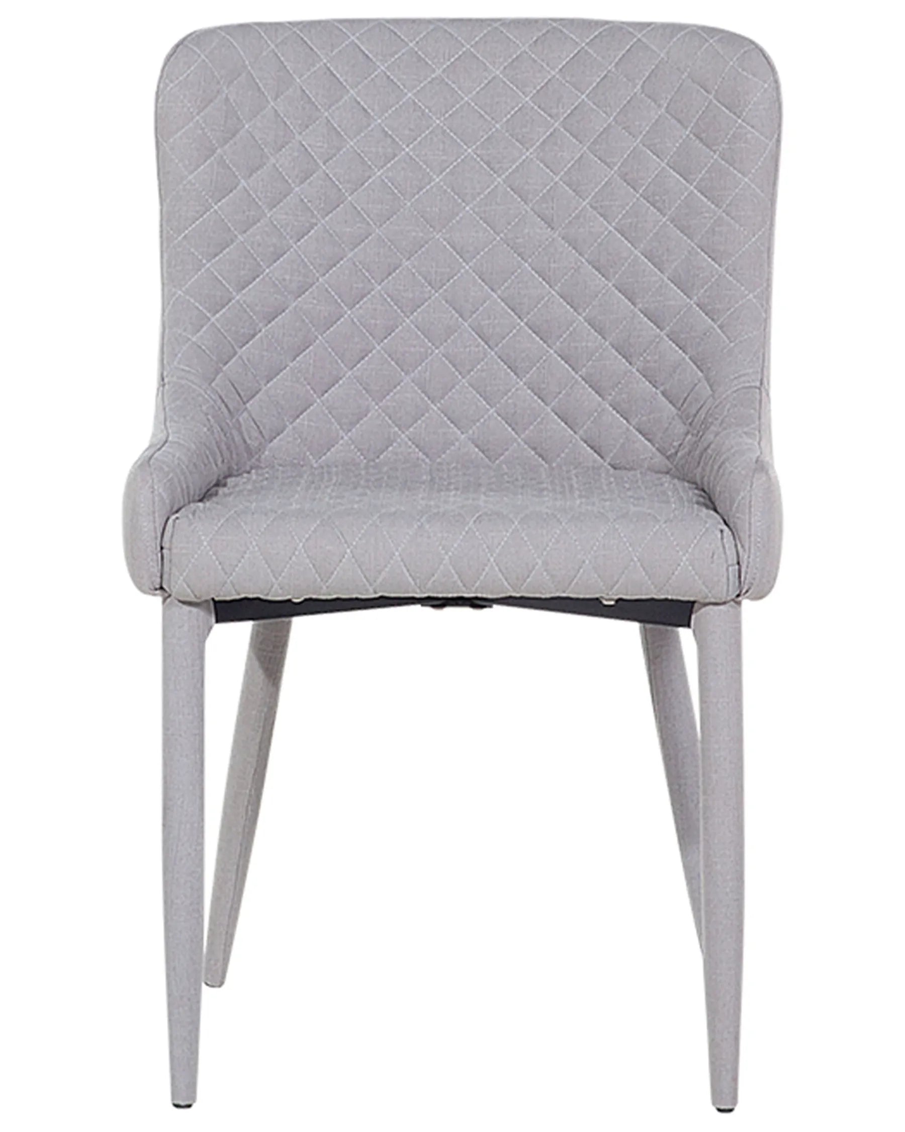Set of 2 Dining Chairs SOLANO Fabric Light Grey