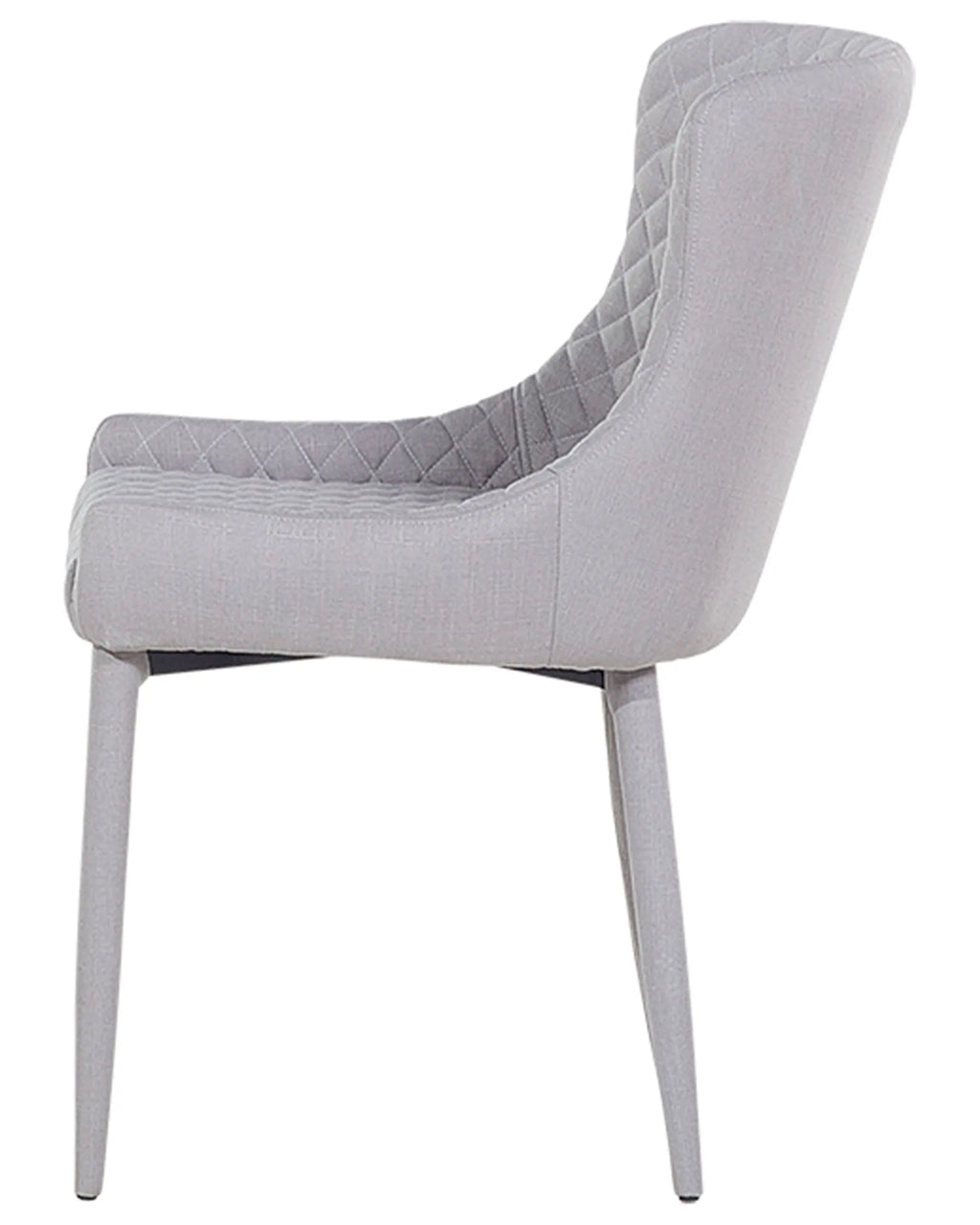 Set of 2 Dining Chairs SOLANO Fabric Light Grey