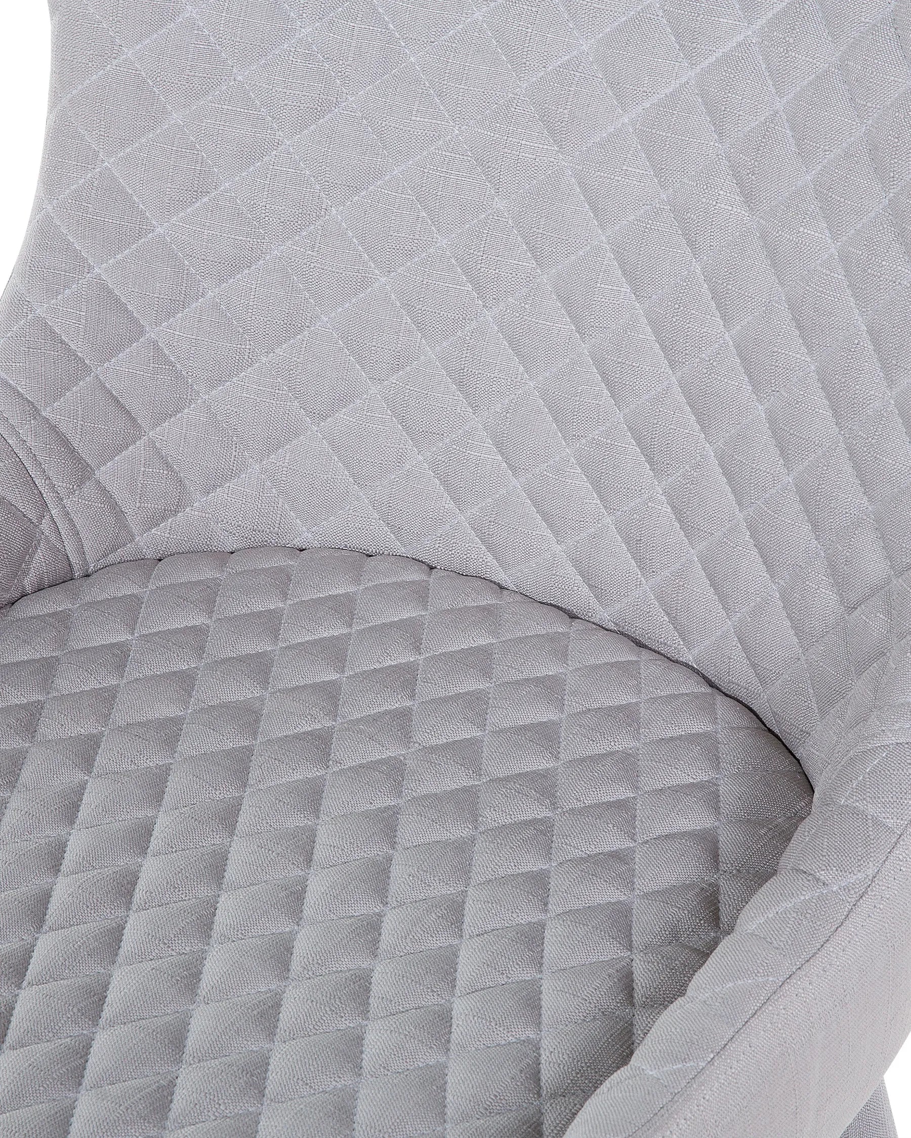 Set of 2 Dining Chairs SOLANO Fabric Light Grey