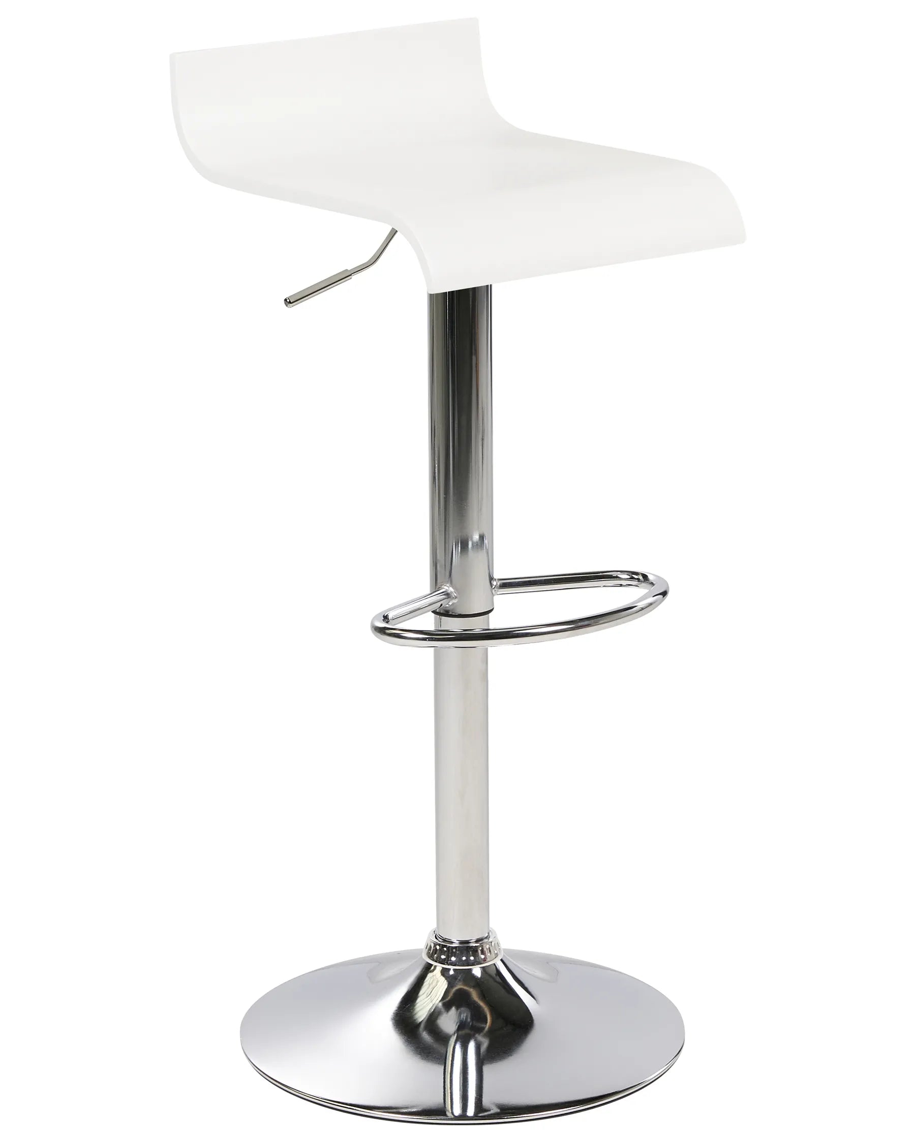 Set of 2 Bar Chairs VALENCIA Swivel White