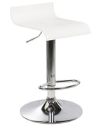 Set of 2 Bar Chairs VALENCIA Swivel White