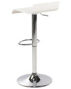 Set of 2 Bar Chairs VALENCIA Swivel White