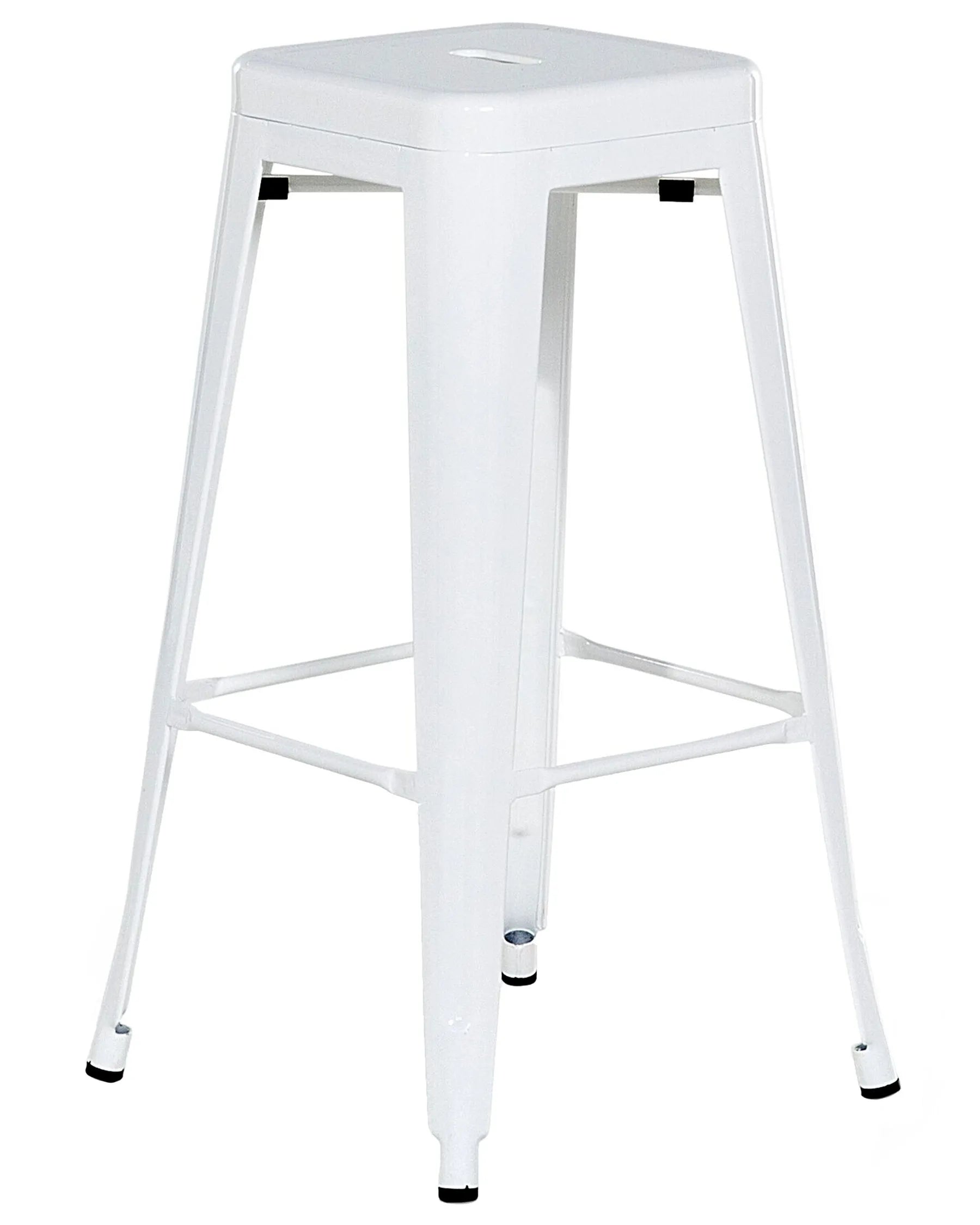 Set of 2 Bar Stools CABRILLO Metal White