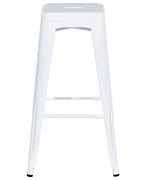 Set of 2 Bar Stools CABRILLO Metal White