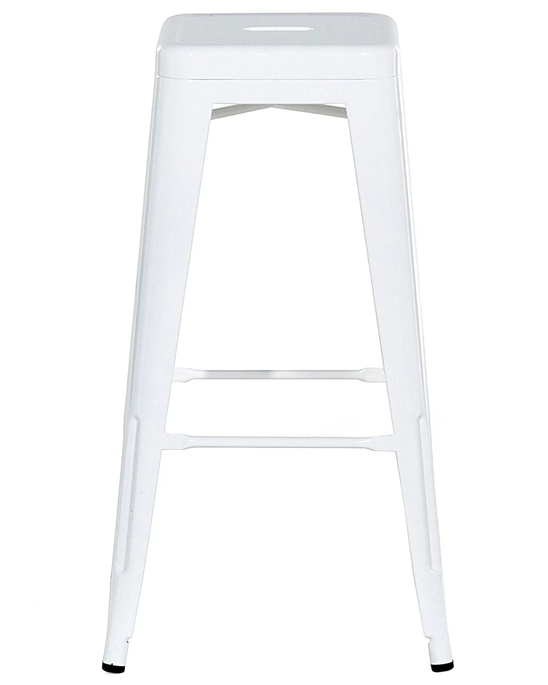 Set of 2 Bar Stools CABRILLO Metal White
