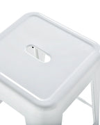 Set of 2 Bar Stools CABRILLO Metal White
