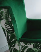 Wingback Chair ONEIDA Velvet Dark Green