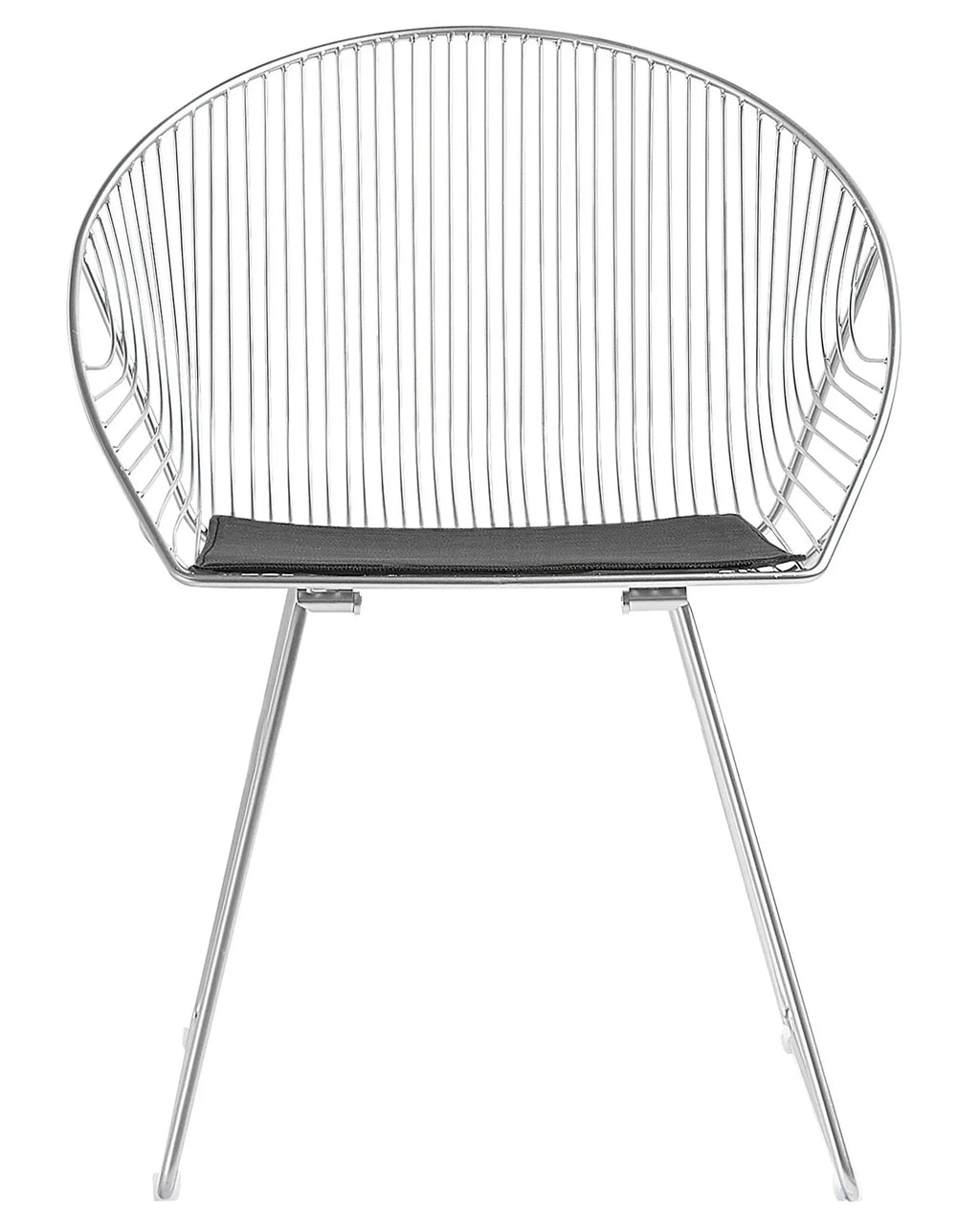 Set of 2 Dining Chairs AURORA Metal Silver