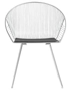 Set of 2 Dining Chairs AURORA Metal Silver