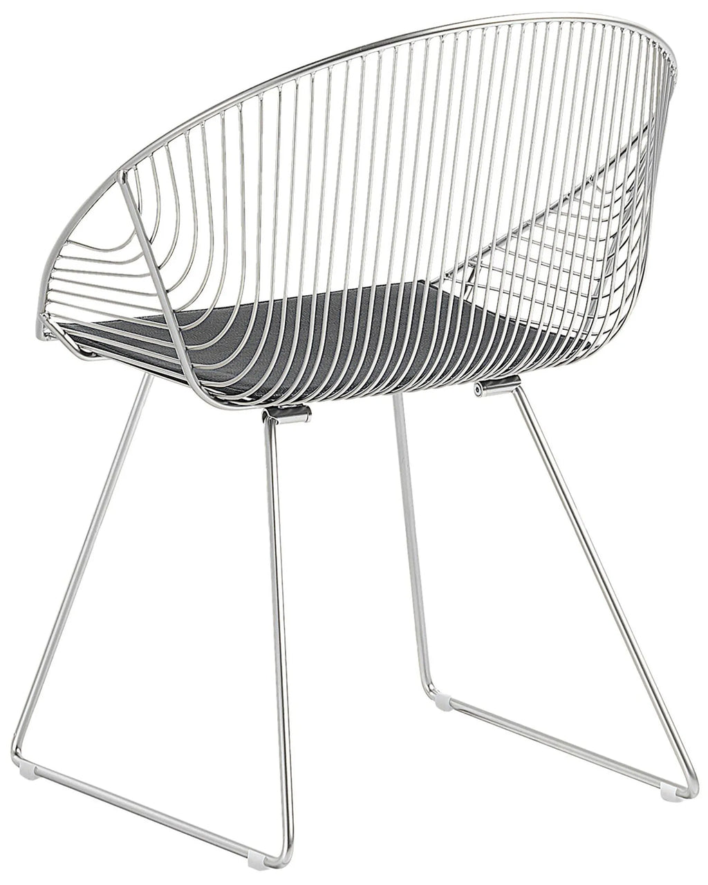 Set of 2 Dining Chairs AURORA Metal Silver