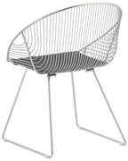 Set of 2 Dining Chairs AURORA Metal Silver