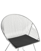 Set of 2 Dining Chairs AURORA Metal Silver