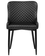 Set of 2 Dining Chairs SOLANO Faux Leather Black