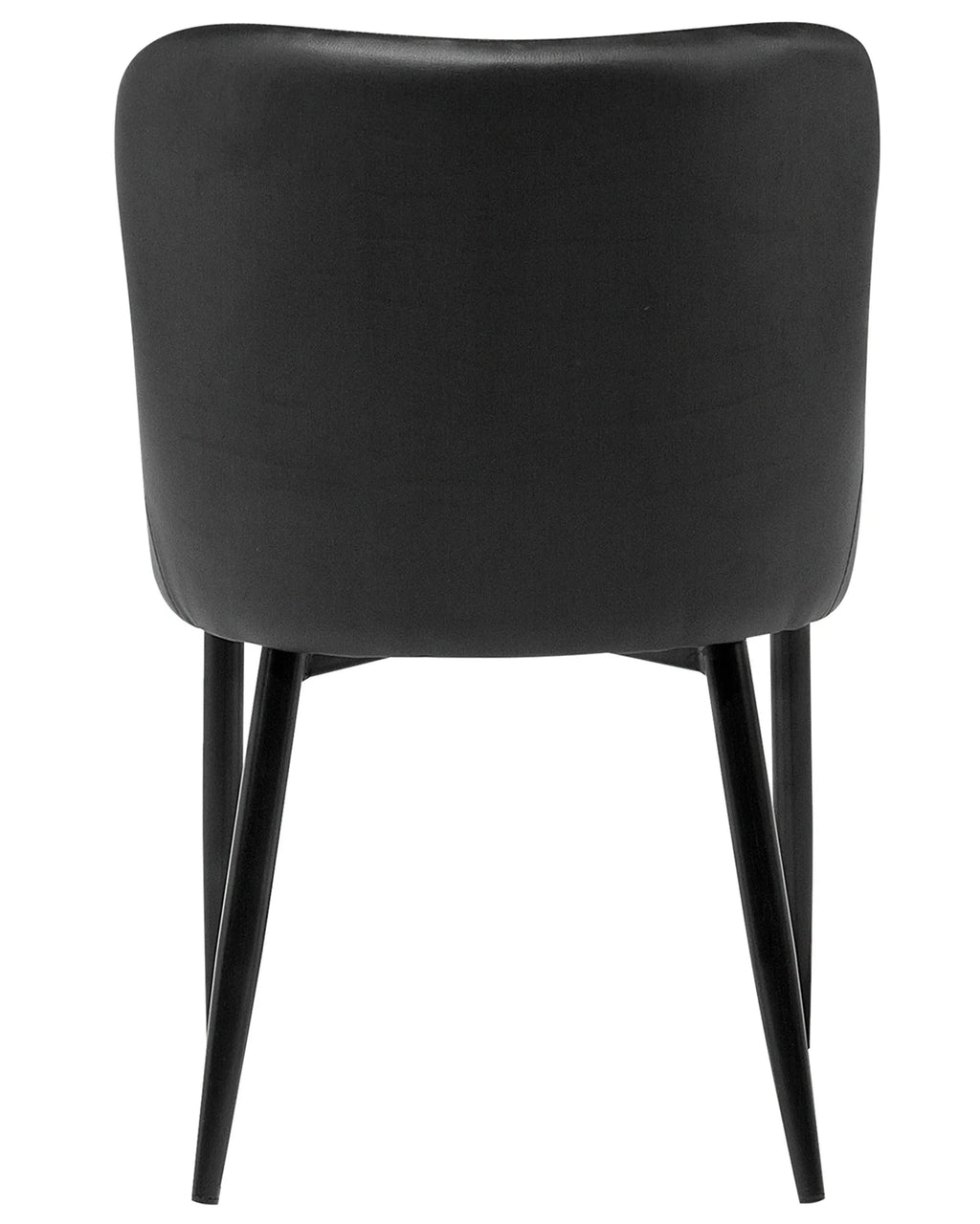 Set of 2 Dining Chairs SOLANO Faux Leather Black