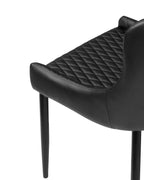 Set of 2 Dining Chairs SOLANO Faux Leather Black