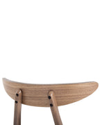 Set of 2 Dining Chairs LYNN Wood Dark Brown/ White