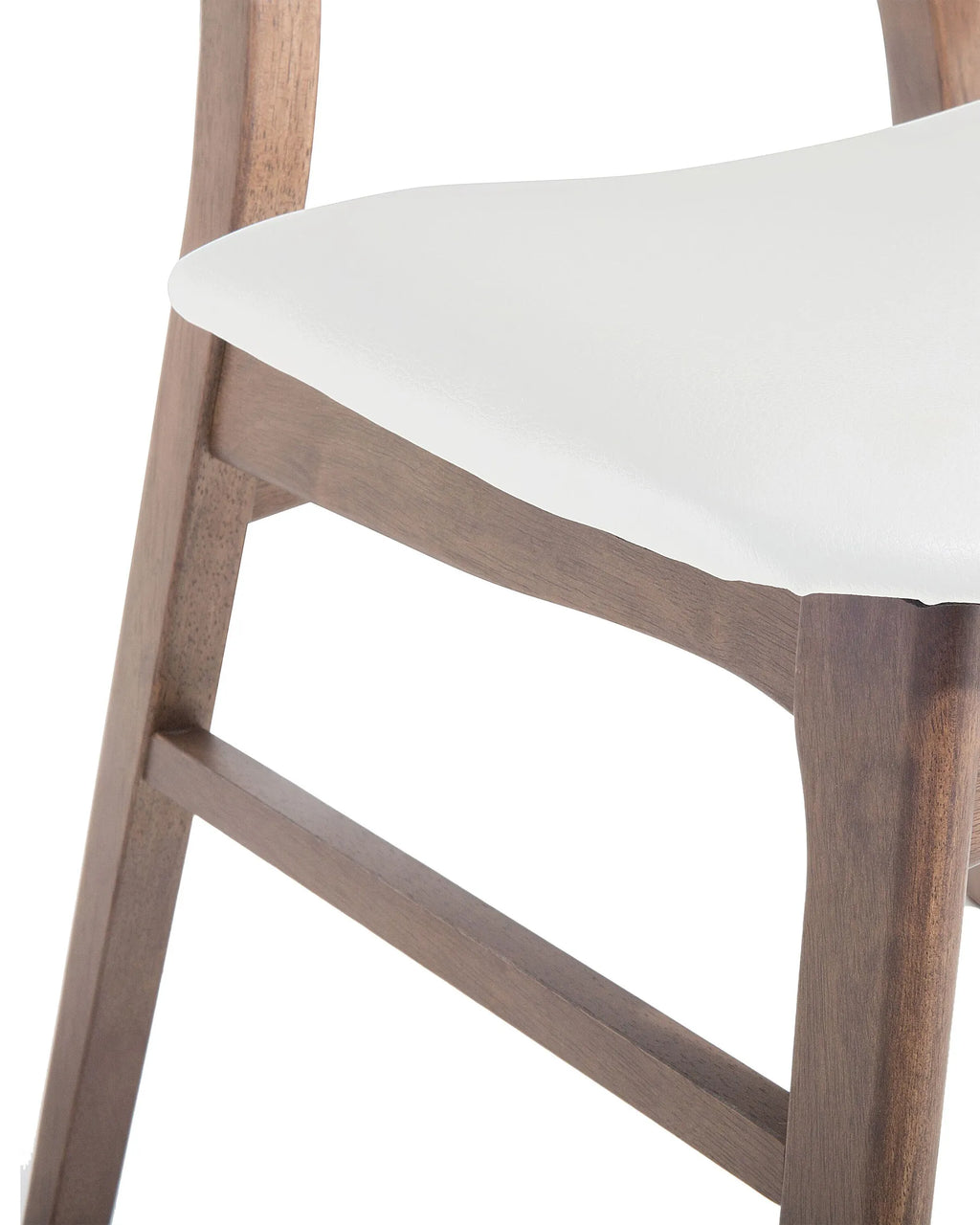 Set of 2 Dining Chairs LYNN Wood Dark Brown/ White