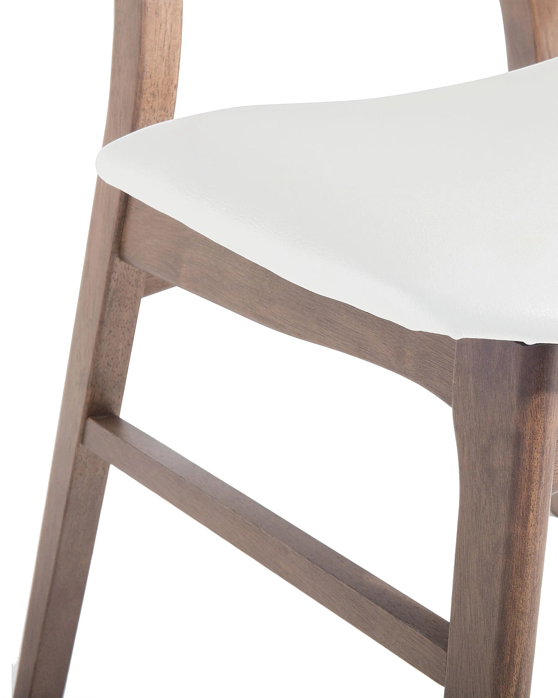 Set of 2 Dining Chairs LYNN Wood Dark Brown/ White