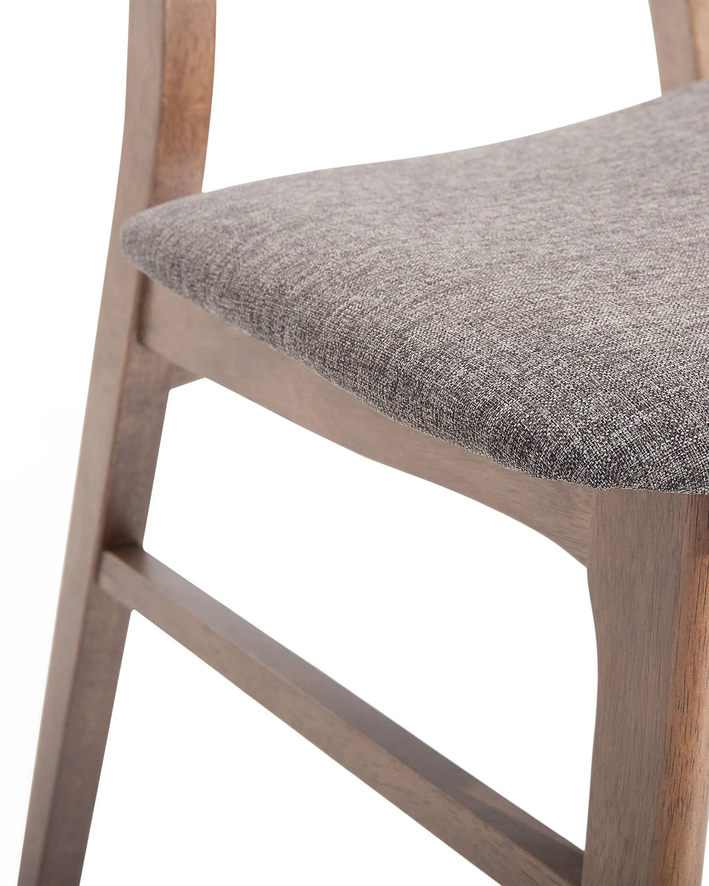 Set of 2 Dining Chairs LYNN Wood Dark Brown/ Grey