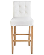 Set of 2 Bar Chairs MADISON Faux Leather Off-White