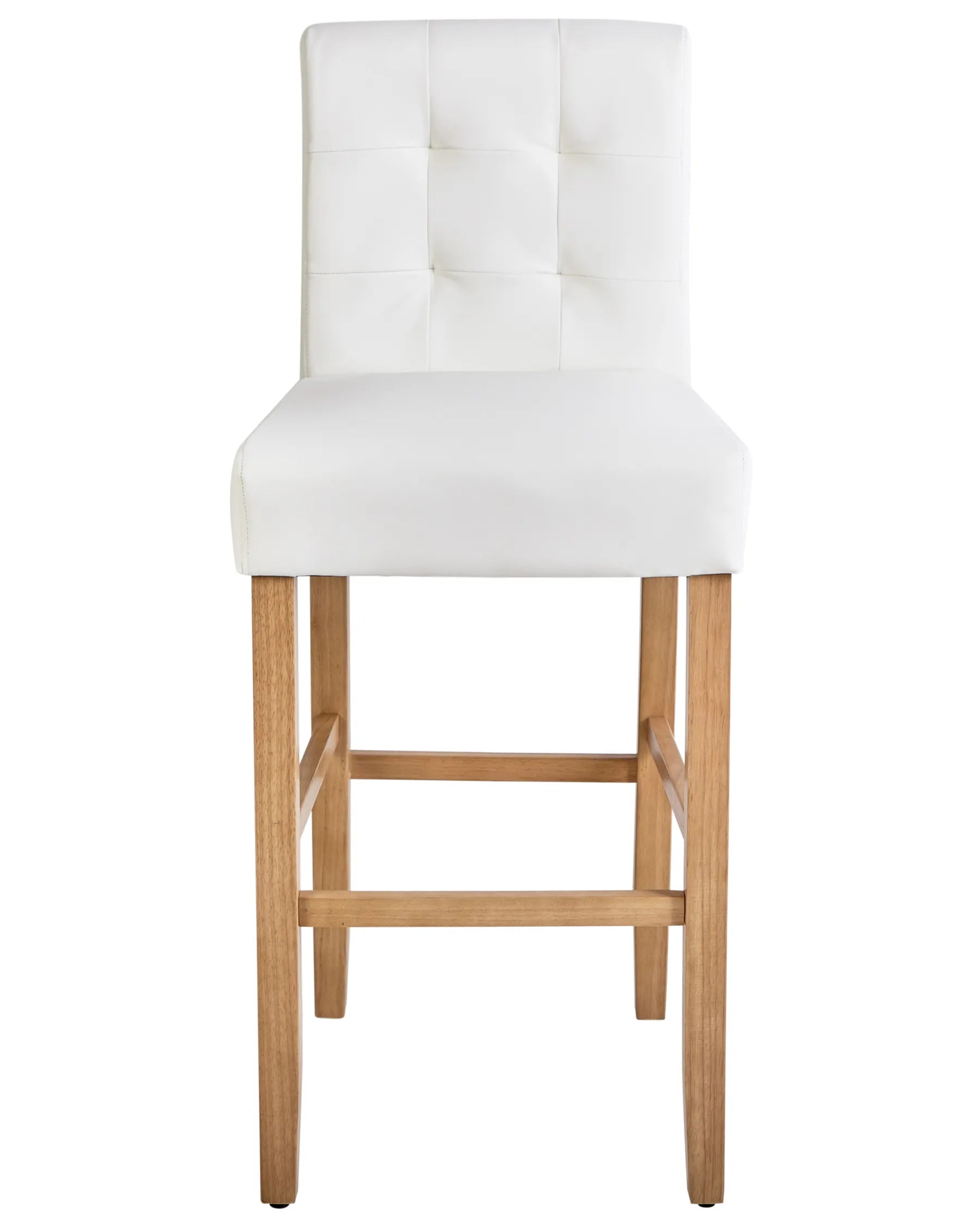 Set of 2 Bar Chairs MADISON Faux Leather Off-White