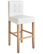 Set of 2 Bar Chairs MADISON Faux Leather Off-White