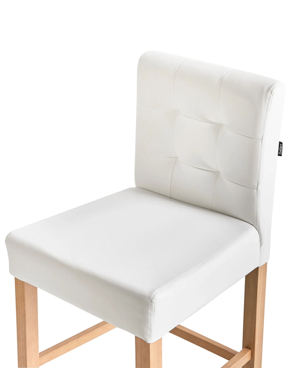 Set of 2 Bar Chairs MADISON Faux Leather Off-White