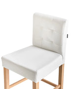 Set of 2 Bar Chairs MADISON Faux Leather Off-White