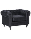 Armchair CHESTERFIELD Velvet Black